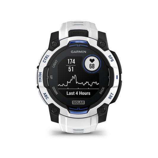 Relógio Garmin Instinct ® 3 Supernova Solar Branco e Azul