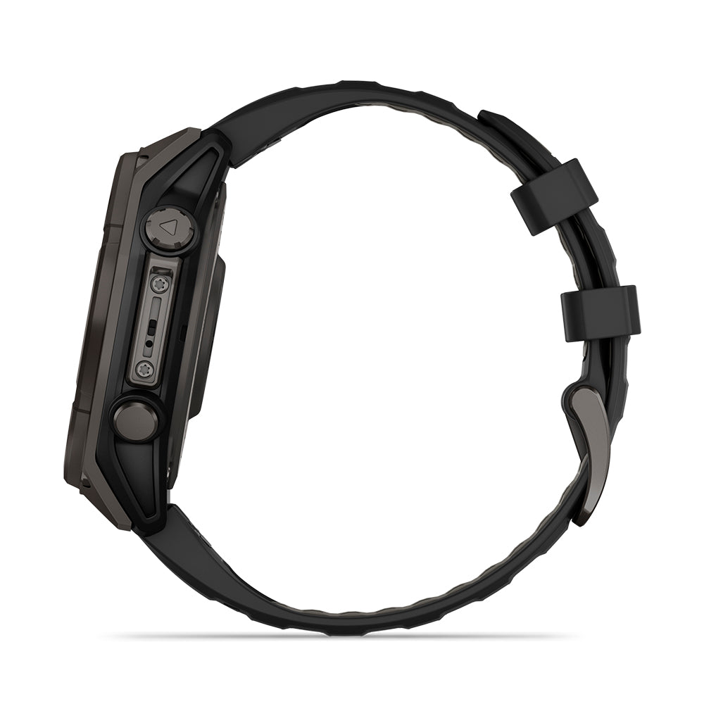 Relógio Garmin Fênix ® 8 Safira Solar Titânio Cinza Carbono e Preto
