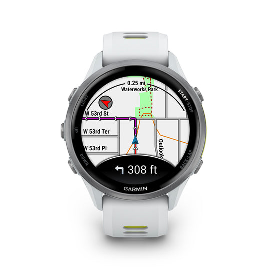 Relógio Garmin Forerunner ® 970 Titânio e Marfim/Amarelo