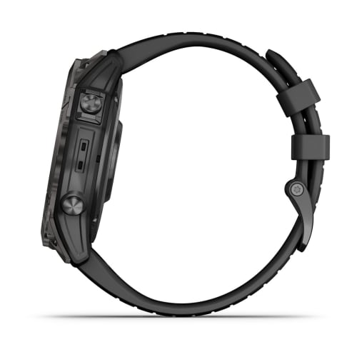Relógio Garmin Fênix ® 7X Pro Safira Solar Cinza Carbono Titânio e Preto