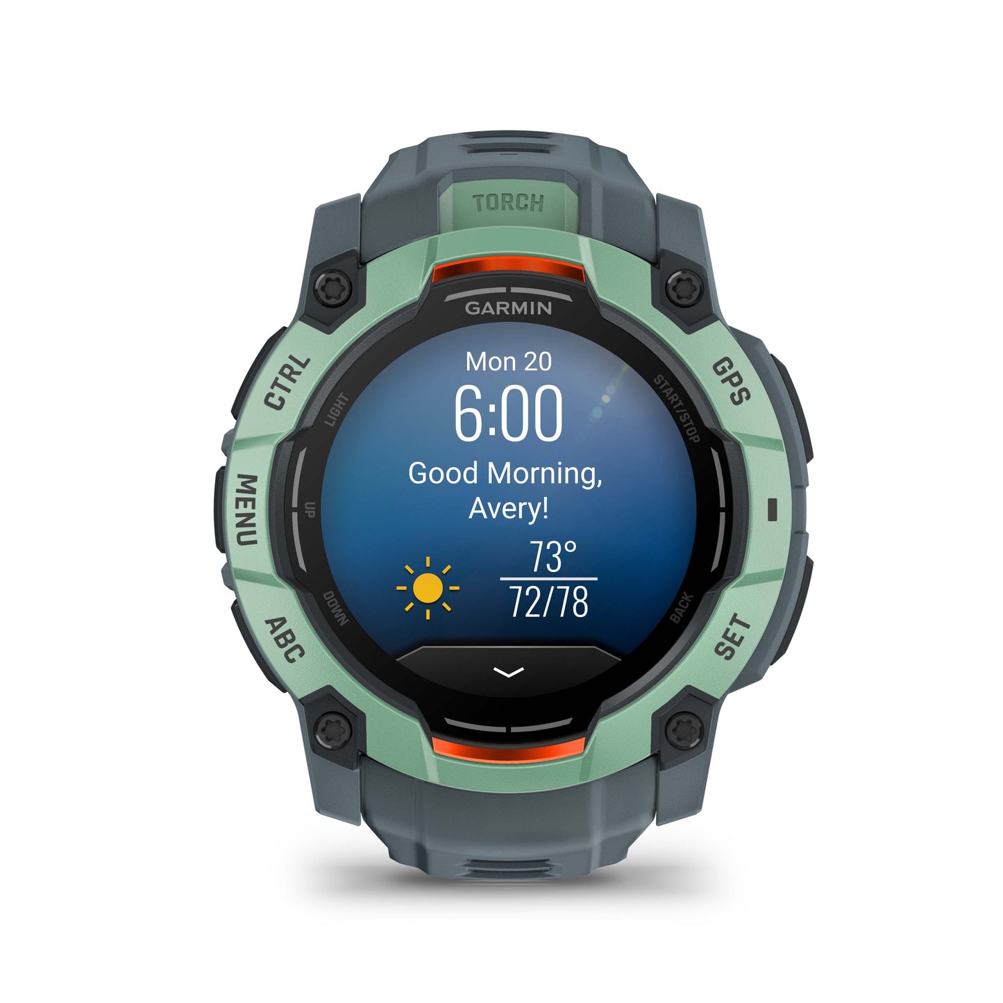 Relógio Garmin Instinct ® 3 Neo Tropical e Cinza Crepúsculo - 50 mm