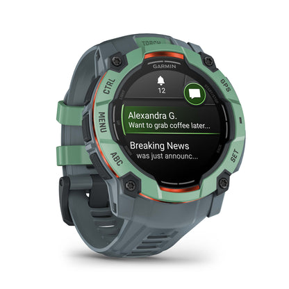 Relógio Garmin Instinct ® 3 Neo Tropical e Cinza Crepúsculo - 50 mm