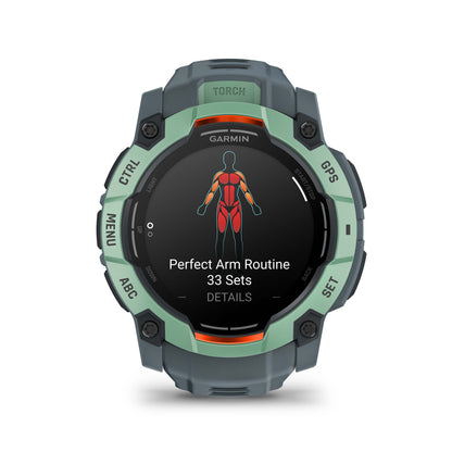 Relógio Garmin Instinct ® 3 Neo Tropical e Cinza Crepúsculo - 50 mm