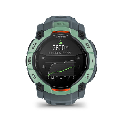 Relógio Garmin Instinct ® 3 Neo Tropical e Cinza Crepúsculo - 50 mm