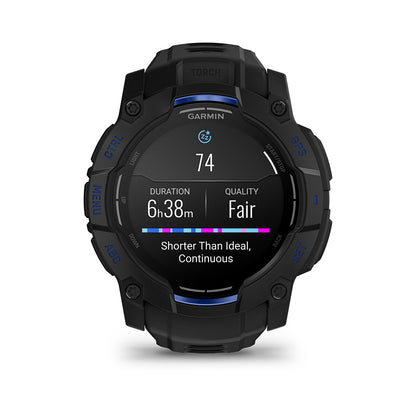Relógio Garmin Instinct ® 3 Supernova AMOLED Preto e Azul - 50 mm
