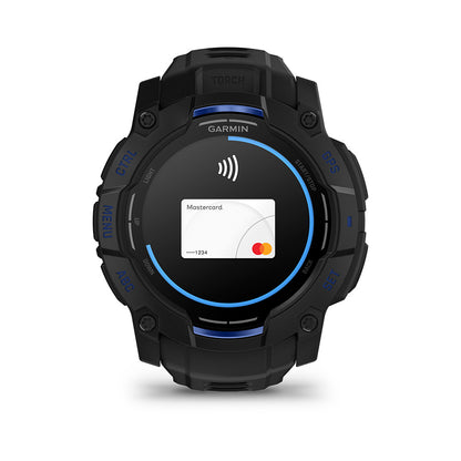 Relógio Garmin Instinct ® 3 Supernova AMOLED Preto e Azul - 50 mm