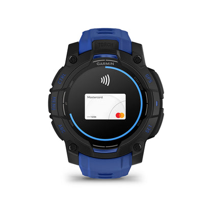 Relógio Garmin Instinct ® 3 Supernova AMOLED Preto e Azul - 45 mm