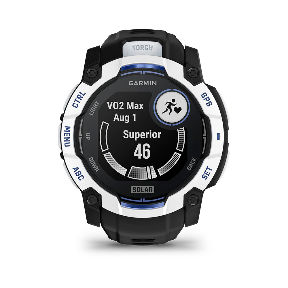 Relógio Garmin Instinct ® 3 Supernova Solar Branco/Azul/Preto - 50 mm