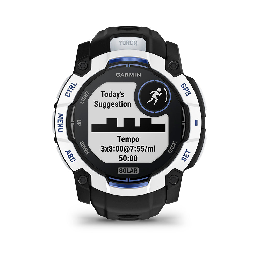 Relógio Garmin Instinct ® 3 Supernova Solar Branco/Azul/Preto - 50 mm