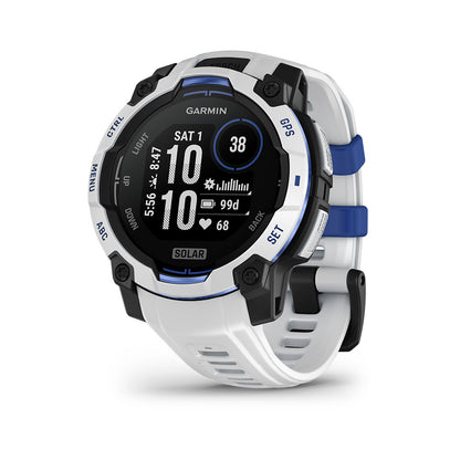 Relógio Garmin Instinct ® 3 Supernova Solar Branco e Azul