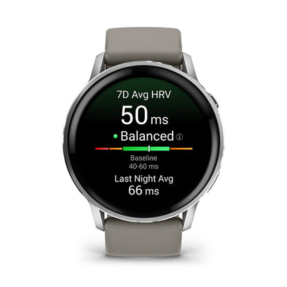 Relógio Garmin Venu ® 4 Prata e Cinza