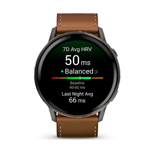 Relógio Garmin Venu ® 4 Ardósia e Marrom