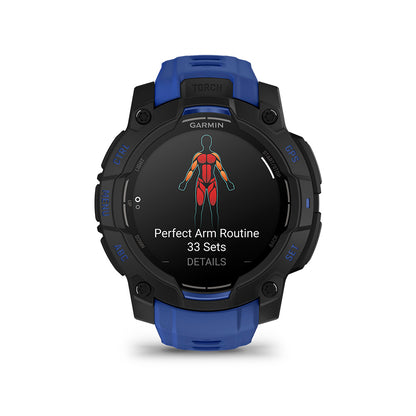Relógio Garmin Instinct ® 3 Supernova AMOLED Preto e Azul - 45 mm