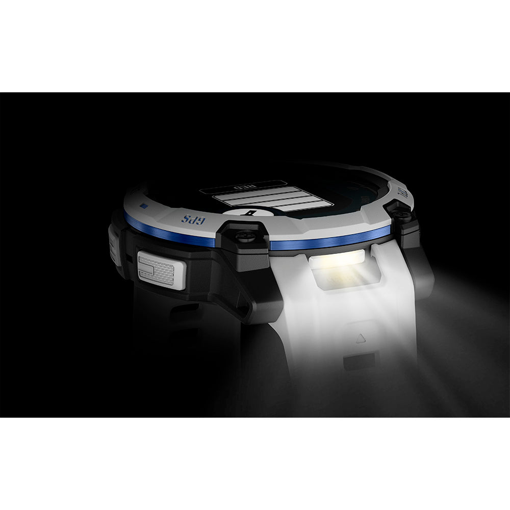 Relógio Garmin Instinct ® 3 Supernova Solar Branco e Azul