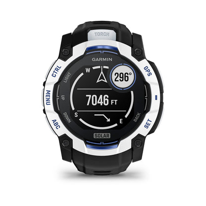 Relógio Garmin Instinct ® 3 Supernova Solar Branco/Azul/Preto - 50 mm