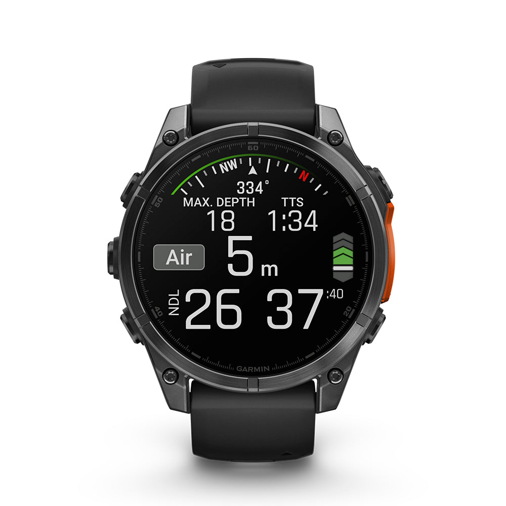 Relógio Garmin Fênix ® 8 Cinza Ardósia e Preto