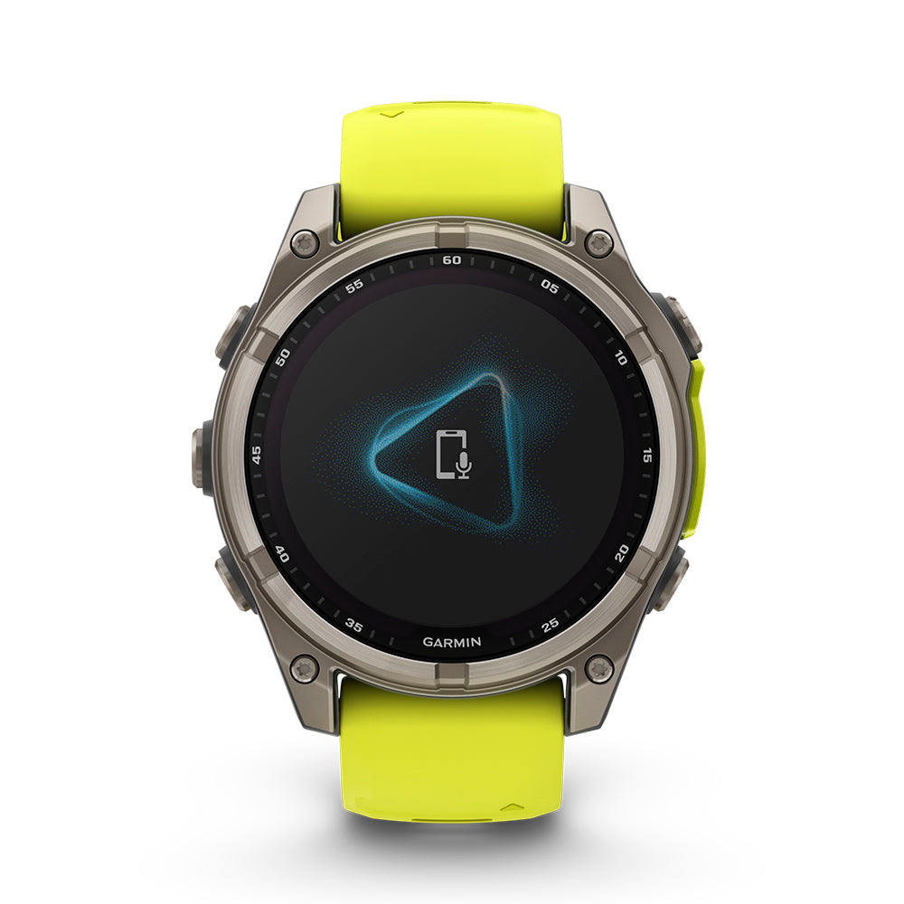 Relógio Garmin Fênix ® 8 Safira Solar Titânio e Amarelo