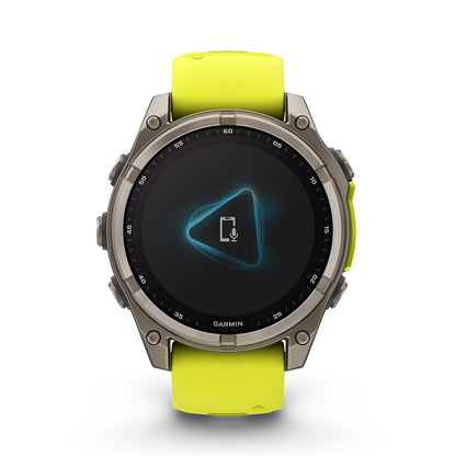 Relógio Garmin Fênix ® 8 Safira Solar Titânio e Amarelo
