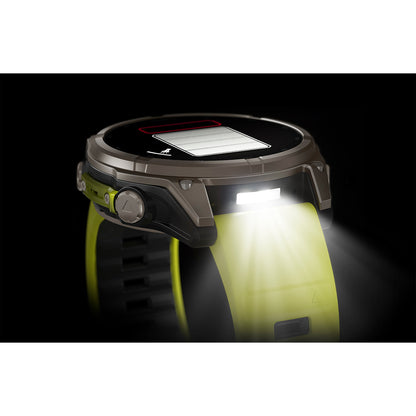 Relógio Garmin Fênix ® 8 Safira Solar Titânio e Amarelo