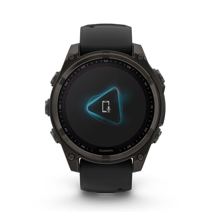 Relógio Garmin Fênix ® 8 Safira Solar Titânio Cinza Carbono e Preto