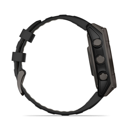 Relógio Garmin Fênix ® 8 Safira Solar Titânio Cinza Carbono e Preto