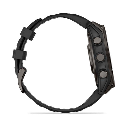 Relógio Garmin Fênix ® 8 Safira Titânio Cinza Carbono e Preto