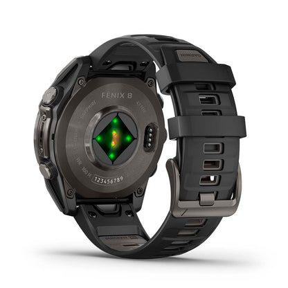 Relógio Garmin Fênix ® 8 Safira Titânio Cinza Carbono e Preto