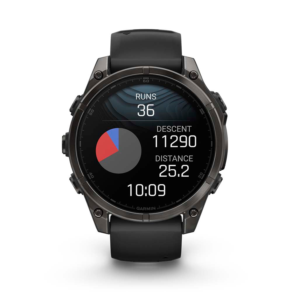 Relógio Garmin Fênix ® 8 Safira Titânio Cinza Carbono e Preto