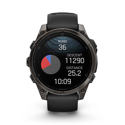 Relógio Garmin Fênix ® 8 Safira Titânio Cinza Carbono e Preto