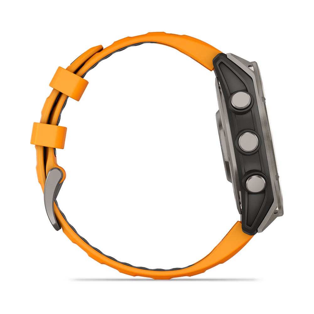 Relógio Garmin Fênix ® 8 Safira Titânio Laranja e Grafite