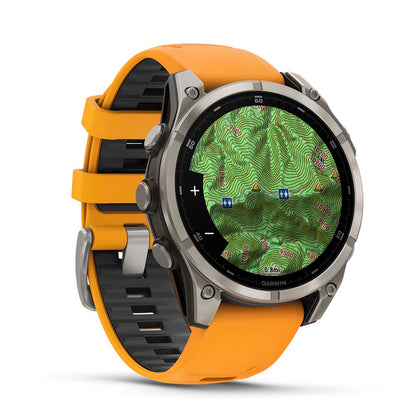 Relógio Garmin Fênix ® 8 Safira Titânio Laranja e Grafite