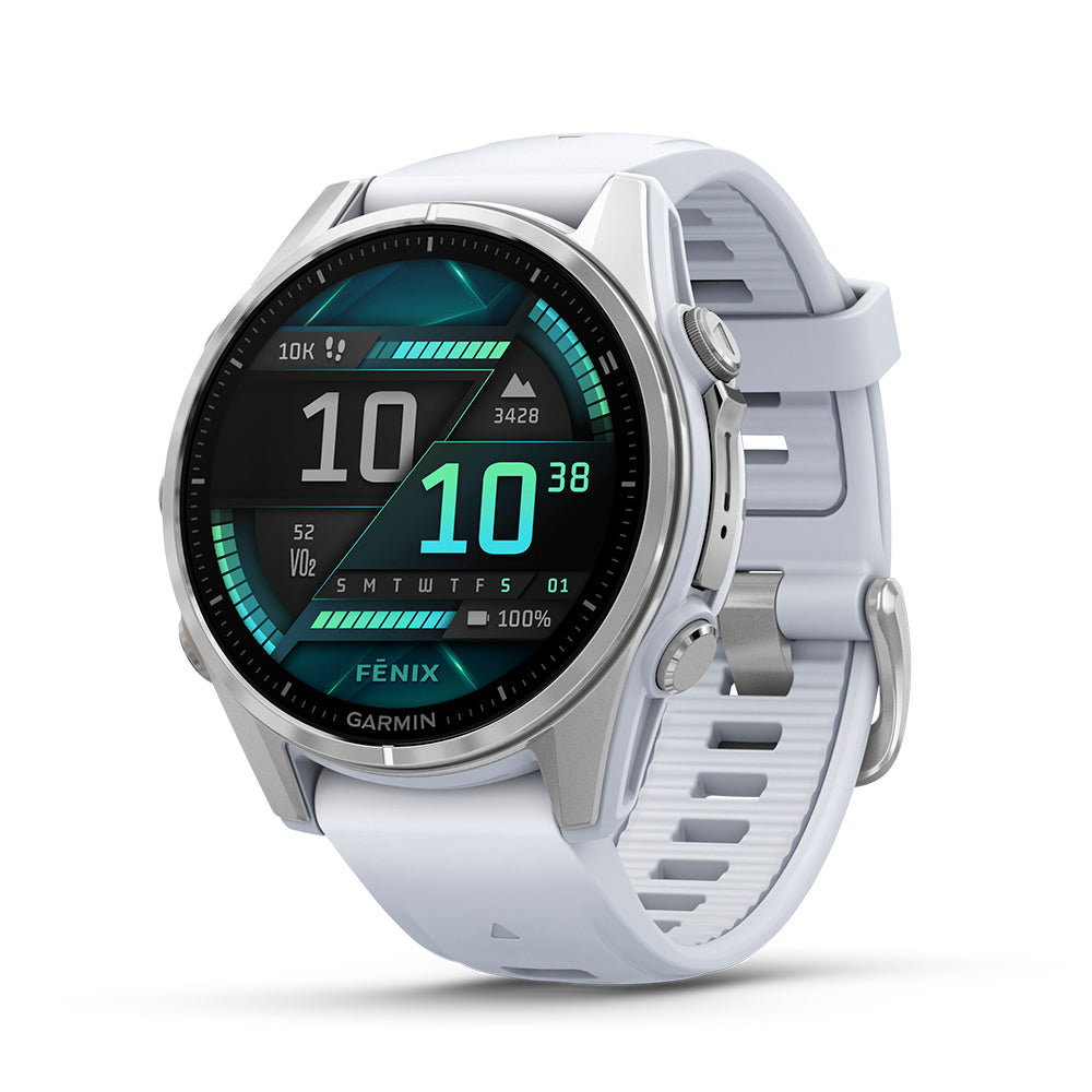 Relógio Garmin Fênix ® 8S Prata e Branco
