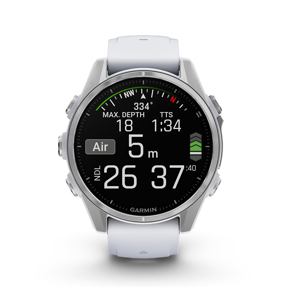 Relógio Garmin Fênix ® 8S Prata e Branco