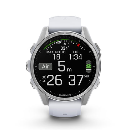 Relógio Garmin Fênix ® 8S Prata e Branco