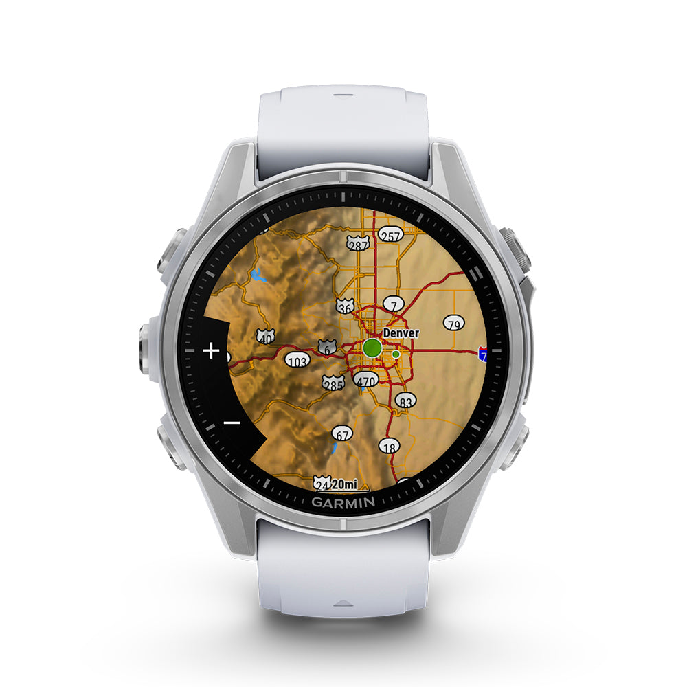 Relógio Garmin Fênix ® 8S Prata e Branco