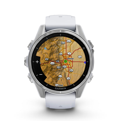 Relógio Garmin Fênix ® 8S Prata e Branco
