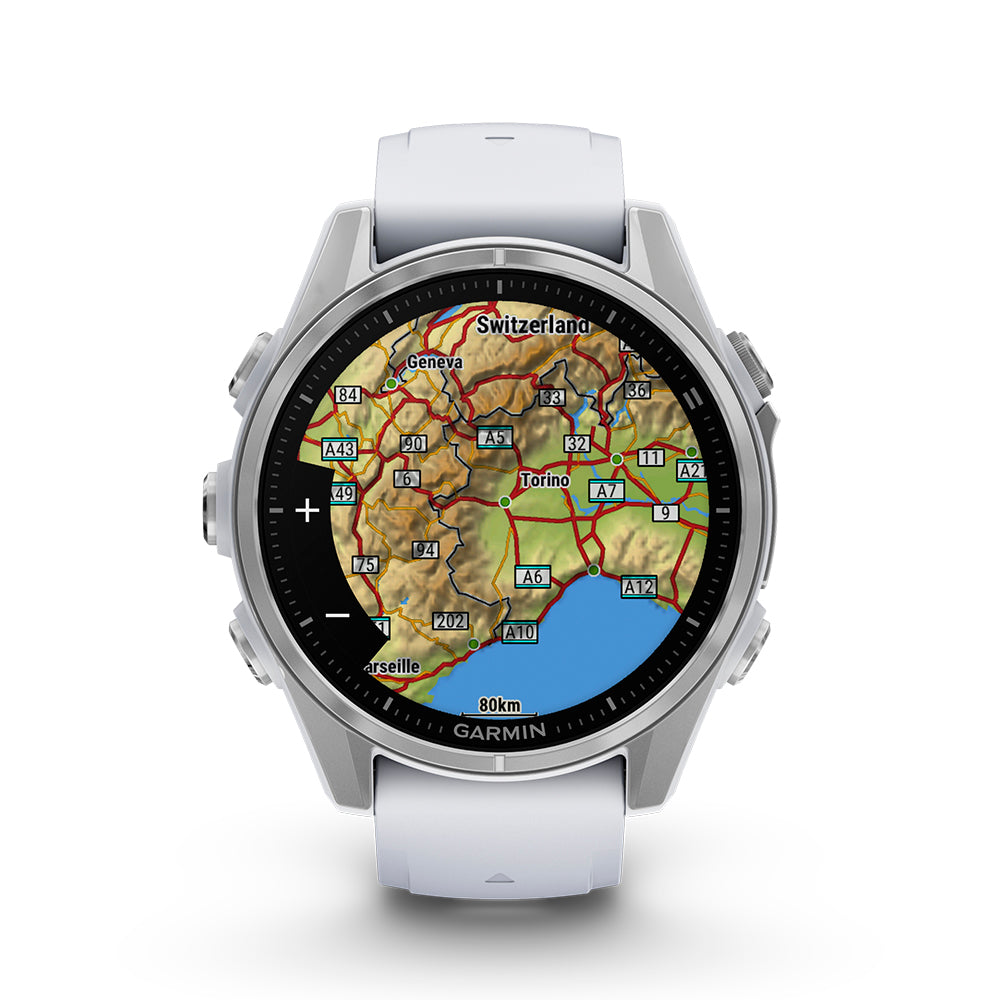 Relógio Garmin Fênix ® 8S Prata e Branco