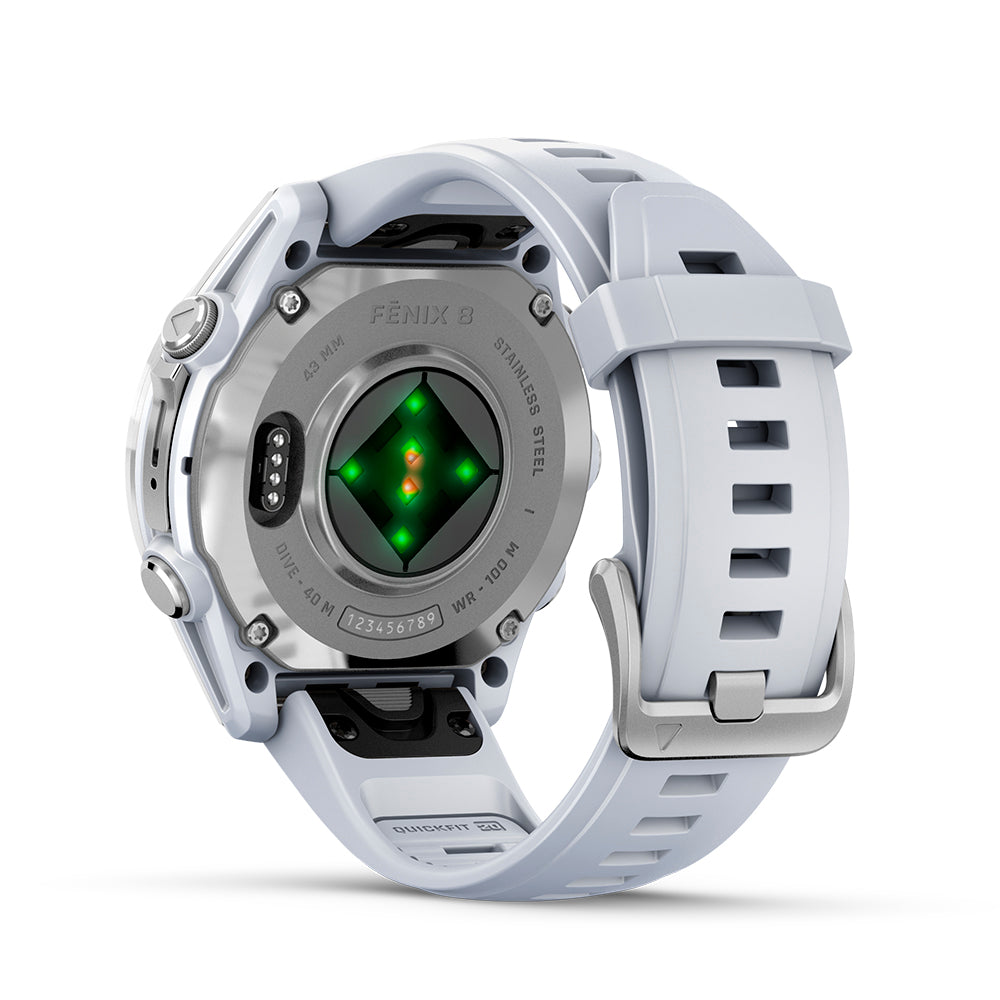 Relógio Garmin Fênix ® 8S Prata e Branco