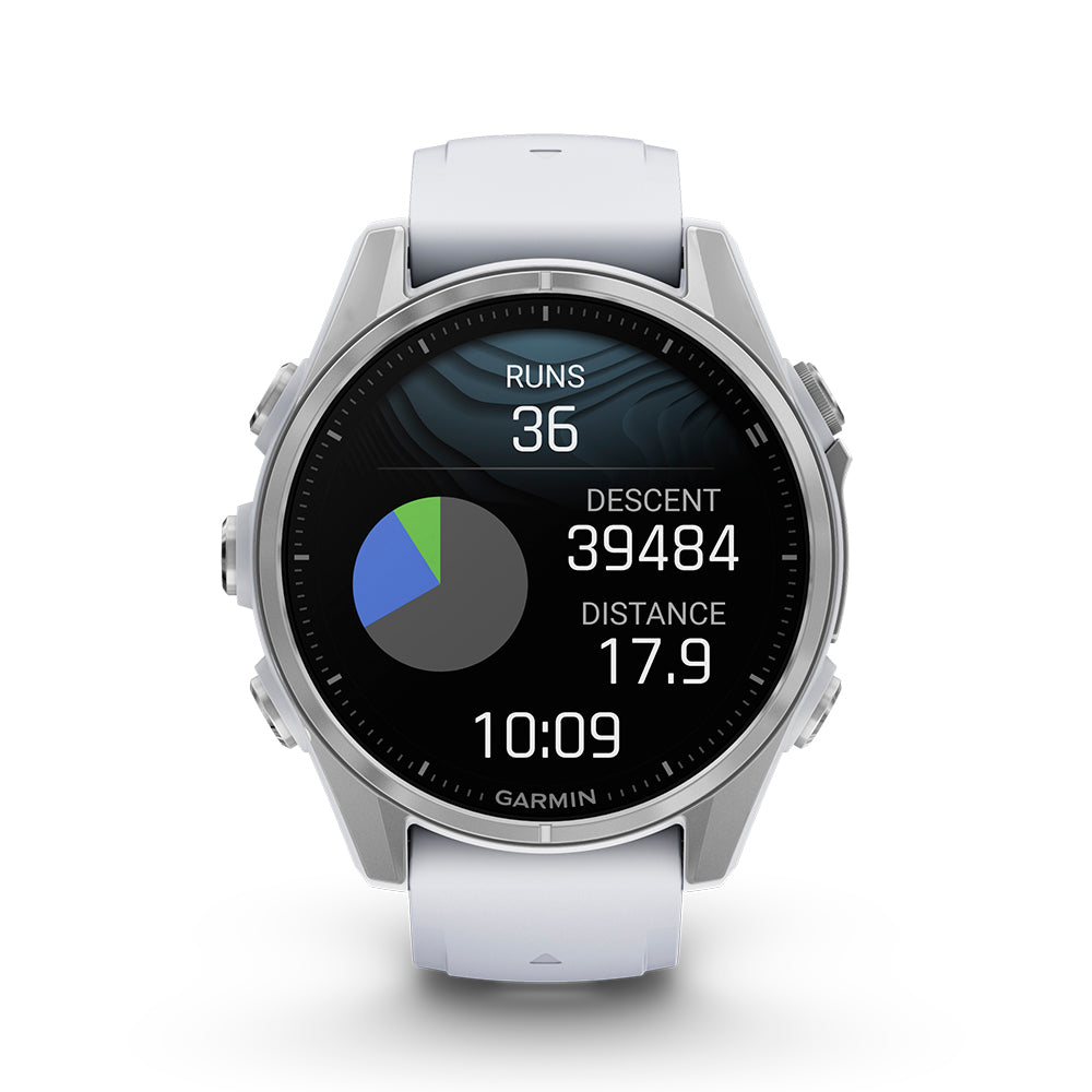 Relógio Garmin Fênix ® 8S Prata e Branco