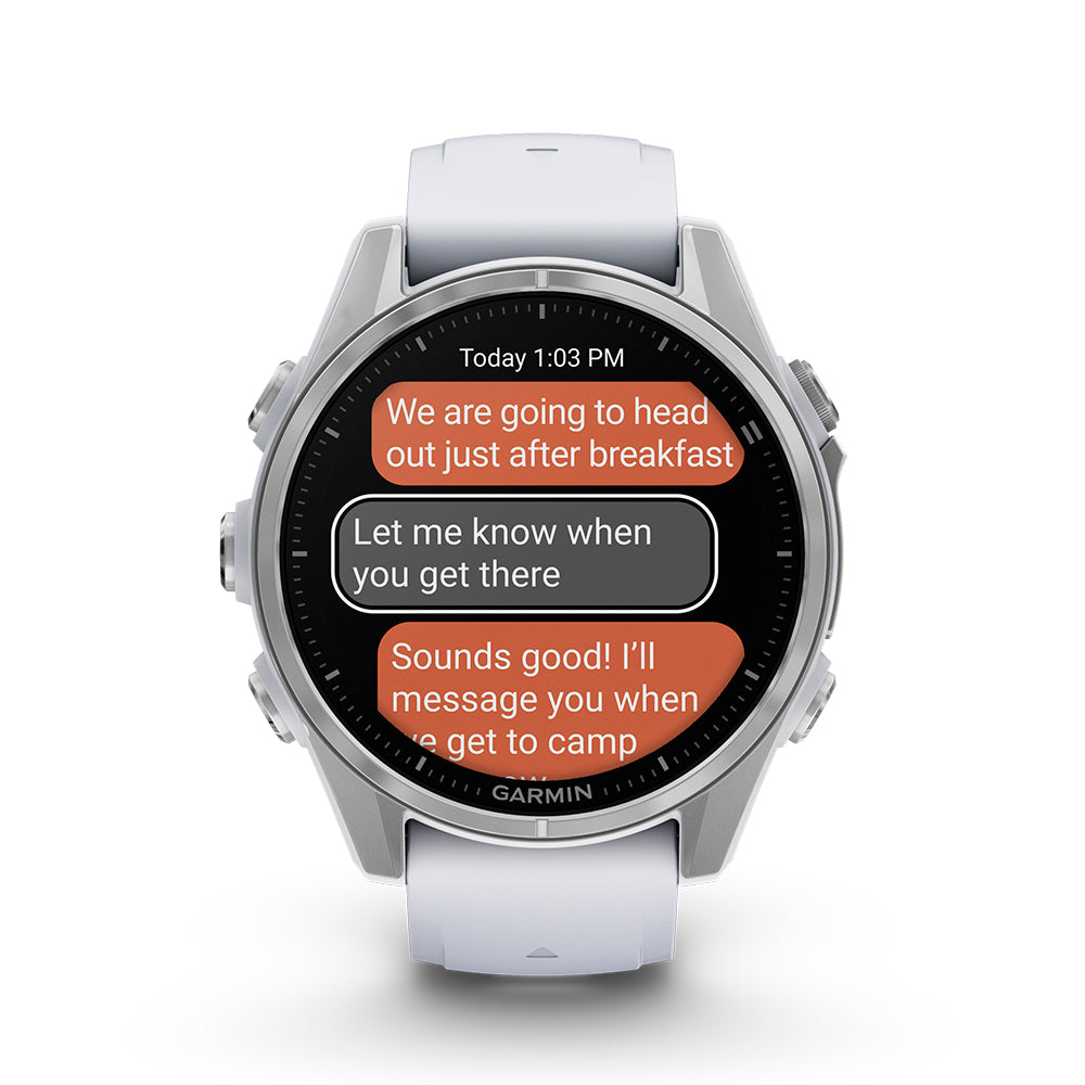 Relógio Garmin Fênix ® 8S Prata e Branco