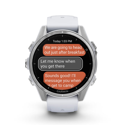 Relógio Garmin Fênix ® 8S Prata e Branco