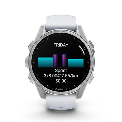 Relógio Garmin Fênix ® 8S Prata e Branco