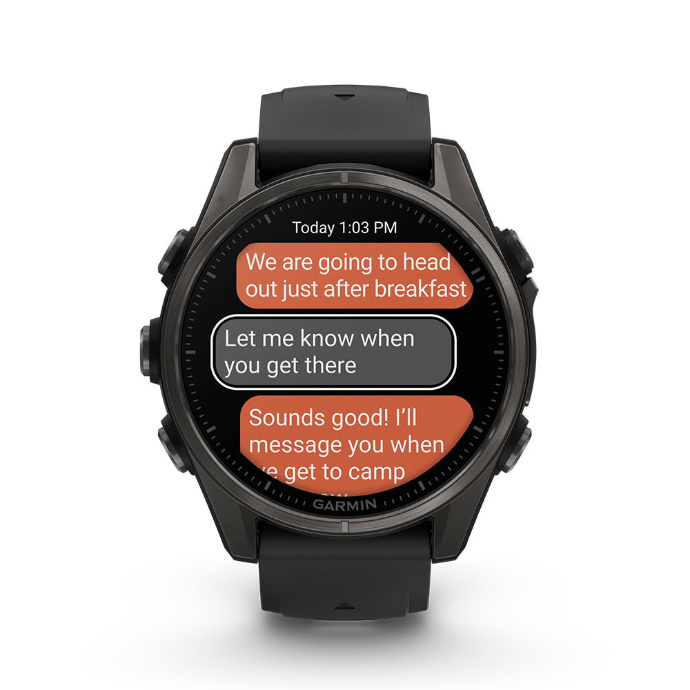 Relógio Garmin Fênix ® 8S Safira Titânio Cinza Carbono e Preto