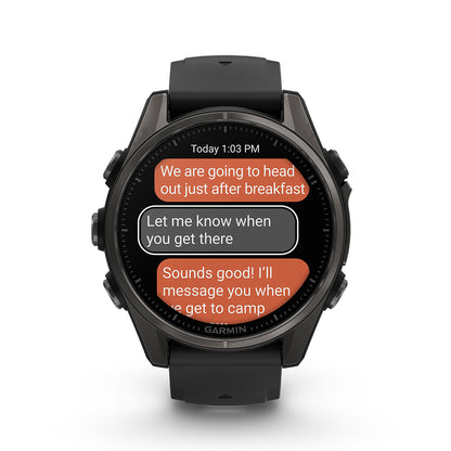 Relógio Garmin Fênix ® 8S Safira Titânio Cinza Carbono e Preto