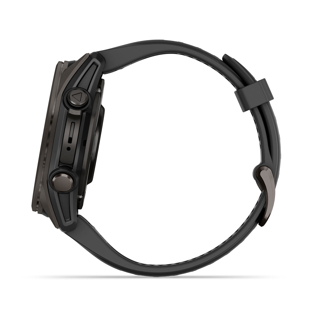 Relógio Garmin Fênix ® 8S Safira Titânio Cinza Carbono e Preto