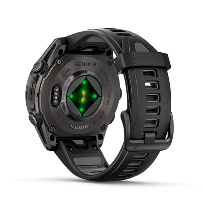 Relógio Garmin Fênix ® 8S Safira Titânio Cinza Carbono e Preto