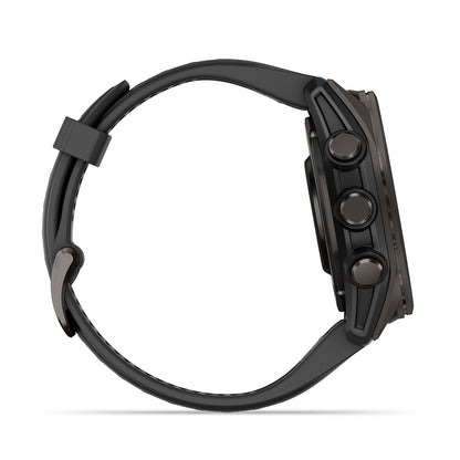 Relógio Garmin Fênix ® 8S Safira Titânio Cinza Carbono e Preto