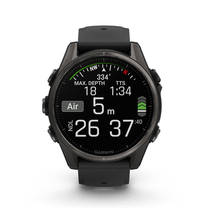 Relógio Garmin Fênix ® 8S Safira Titânio Cinza Carbono e Preto