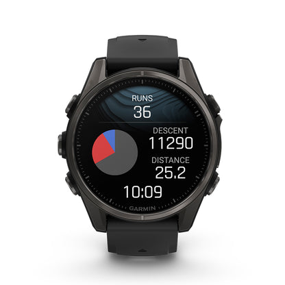 Relógio Garmin Fênix ® 8S Safira Titânio Cinza Carbono e Preto