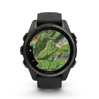 Relógio Garmin Fênix ® 8S Safira Titânio Cinza Carbono e Preto